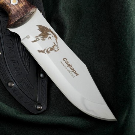 Safari knife, stainless steel 65x13-1