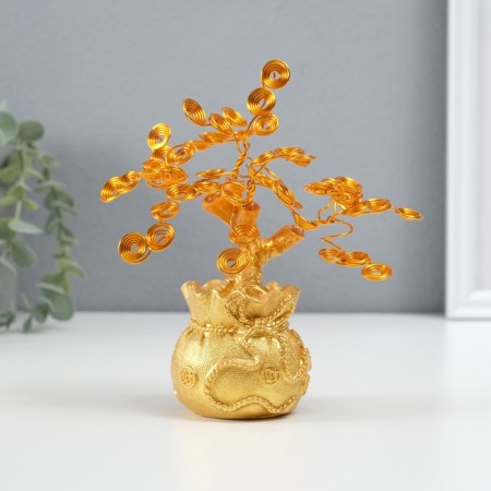 Souvenir Polystone, metal "Tree of life in a bag" 6x17x17 cm