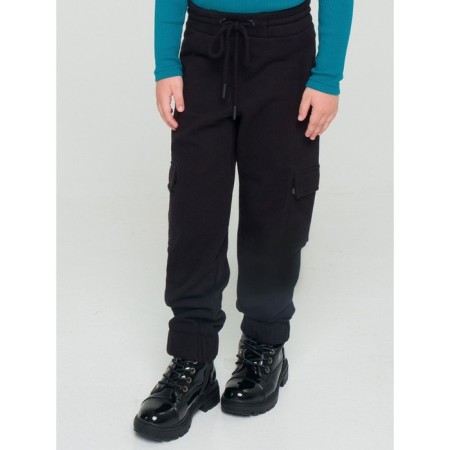 Pants for girls, height 92 cm, black color-1