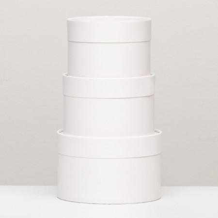 Set of hats 3 in 1, white, 16 x 10 cm, 14 x 9 cm, 13 x 8.5 cm-2
