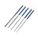 A set of dumps of diamond tundra, rubberized handles, 70 x 140 x 3 mm, 5 pcs.