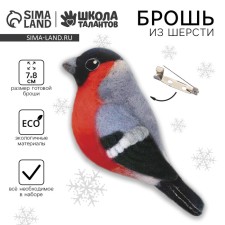 New Year's set for creating a wool’s brooch “New Year! Bullfinch