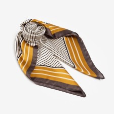 Women's scarf minaku size 70*70 cm, brown color