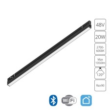 Магнитный трековый светильник Arte Lamp Expert Smart A5743PL-1BK, LED, 20 Вт, 1.7х60.8х4.5 см, чёрный