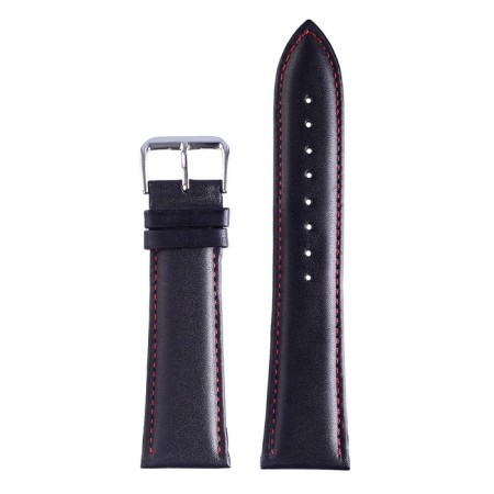 Solomon watch strap 24 mm, genuine leather, L-20 cm, black-1