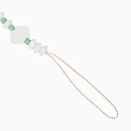 Holder for the nipple - dummy "Rainbow", wooden, turquoise color-7