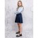 Turtleneck for girls, height 134 cm, blue color