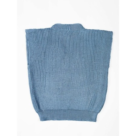 Vest for girls, height 140 cm, blue color-8