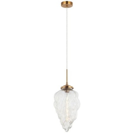 Suspended lamp Cream 1xe27 40W, size 25x25x59.5-150 cm, bronze color