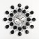 Wall clock, series: openwork, "dawn", smooth move, 48 x 48 cm, d-15 cm