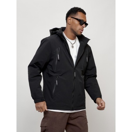Male spring jacket, size 52, black color-2