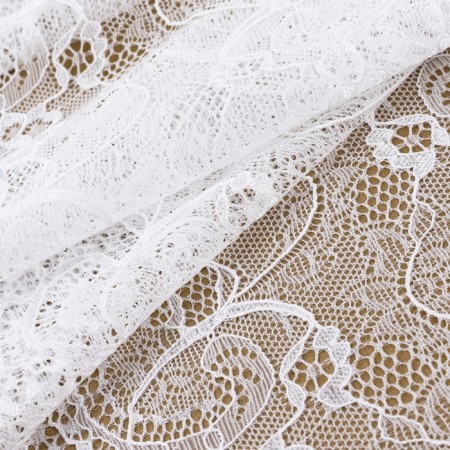 Lace elastic fabric, 180 mm × 2.7 ± 0.5 m, white color-1