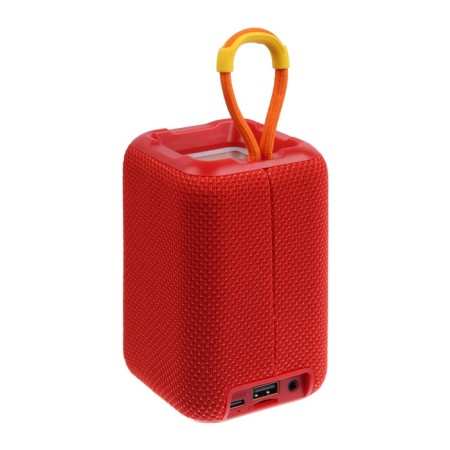 Portable column F68, 5 W, 600 mAh, backlight. Micro SD, red-4