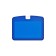 Badge horizontal, external 100 x 79 mm, internal 85x54 mm, silicone, blue