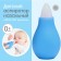Children's nasal aspirator, with a cap, blue color