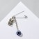 Bulak-re-ruler "Good luck on the road", 6 cm, blue color in silver
