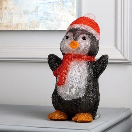 Figure Acryl. "Penguin" 30 cm, 40 LED, 220V, white glow-1