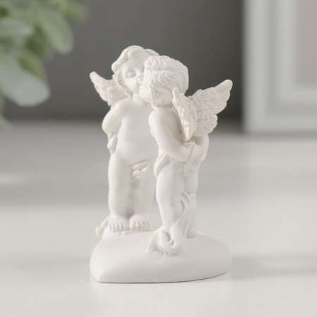Polystone souvenir "Snowty angels - the first kiss" 6.2x4x3.6 cm-1
