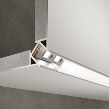 Built-in angular aluminum profile (external angle) for Elektrostandard LED tape, LL-2-ALP015, 2 m, color gray color