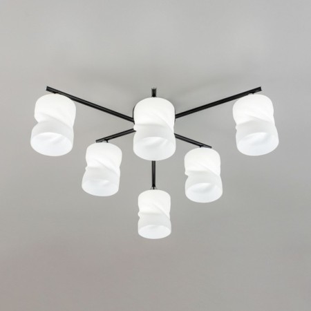 Citilux ceiling chandelier "NILS" CL132165, 6x60W, E27, Black Color Black-16