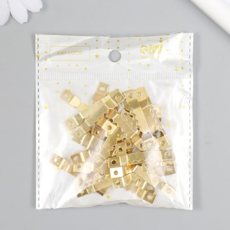 Tough suspension for paintings, photo frames metal (set 40 pcs) gold 4x0.5 cm-10