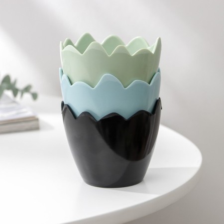 Kashpo for flowers "Shell", 8 × 6.5 cm, color mix-3