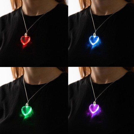 LED pendant "Heart" 60 cm, batteries, glow of multi (RGB)