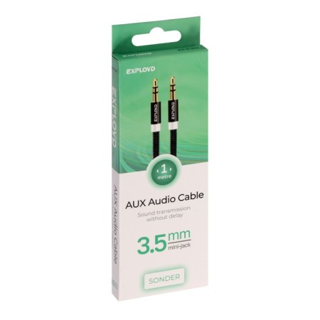 EXPLOYD EX-K-641 Jack 3.5 (M) cable-Jack 3.5 (M), for micro and headphones, 1 m, black-7