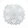 Serving napkin on the table "Flower", d = 43 cm, silver color