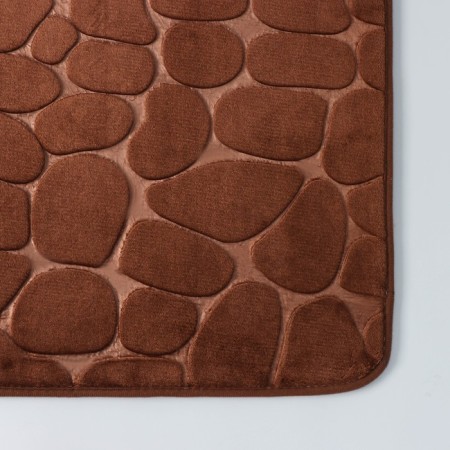 Savanna Memory Foam bath and toilet rug, 50 × 80 cm, brown color-4