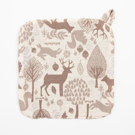 Set of kitchen. Forest Dwellers: mittens 20x27 cm, take 19x19 cm, 100% HL-4
