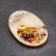 Magnet "Spoon of Zagrebushka", Selenite, Metal, Minerals, 5.1 x 3.5 cm