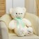 Soft toy "Bear", with a bow, 80 cm, white color