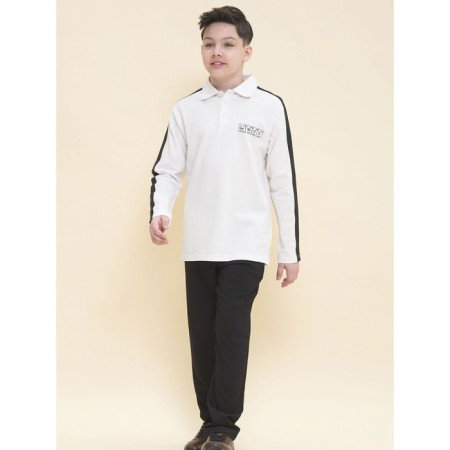 Polo for a boy with a long sleeve Pelican, height 128 cm, milk color-7