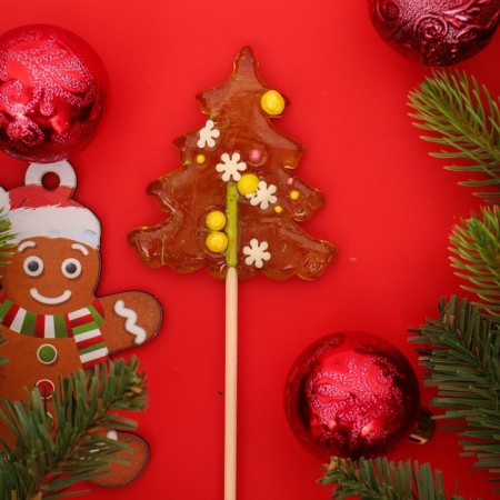Lollipop "Christmas tree" with snowflakes, 23 g