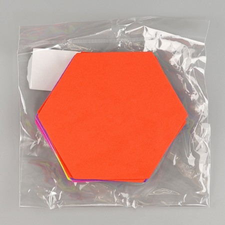 Set of figures from EVA "hexagon", 12 pcs., Mix color-4
