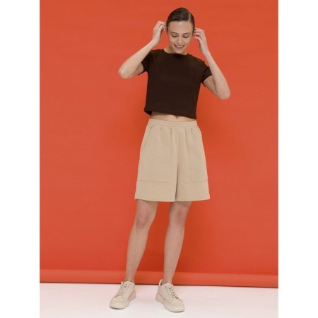 Female T -shirt, size s, chocolate color-3