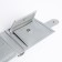 Women's wallet on the button, Textura, color gray color