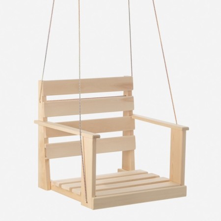 Suspended chair, wooden 50x50x50 cm-1