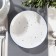 Porcelain plate flat dots nube, d = 16.5 cm, white color