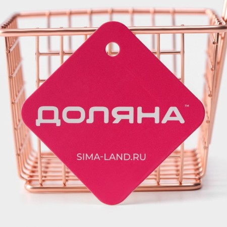 Basket for potatoes Free Dolyan "Royal", 10 × 10 × 7.5 cm, large mesh, color pink gold-2