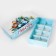 New Year. Box for 8 sweets, 9.8 x 17.7 x 3.5 cm, confectionery packaging