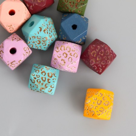 Busina for creativity tree "Multicarner with jaguar spots" mix d = 1.6 cm-2