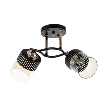 Galion chandelier 2he27 40W black and gold 48x26 cm