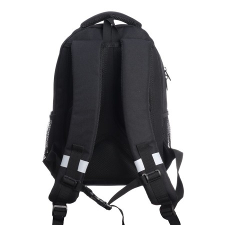 School backpack, 40 x 27 x 20 cm, Grizzly, ergonomic back, laptop department, black-4