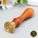 Printing for wax with a wooden handle "Crown with the letter S" 9x2.5x2.5 cm