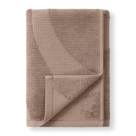 Verossa Wave Texture towel, 480 gr, size 70x140 cm, color milk chocolate