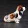 Porcelain figurine "Basset Hount", 7 cm, copyright painting
