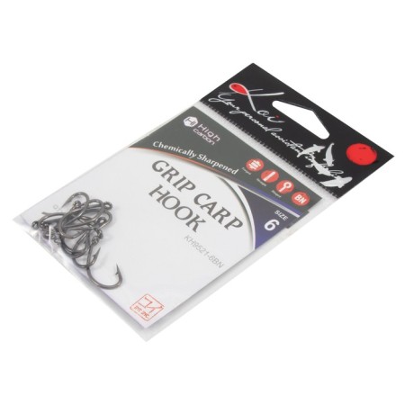 The hook KOI Grip Carp Hook, size 6 Int, BN color, 10 pcs.-4