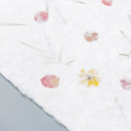 Handmade paper with flowers and herbs "Palma and Orange Flowers" 55x80 cm-1